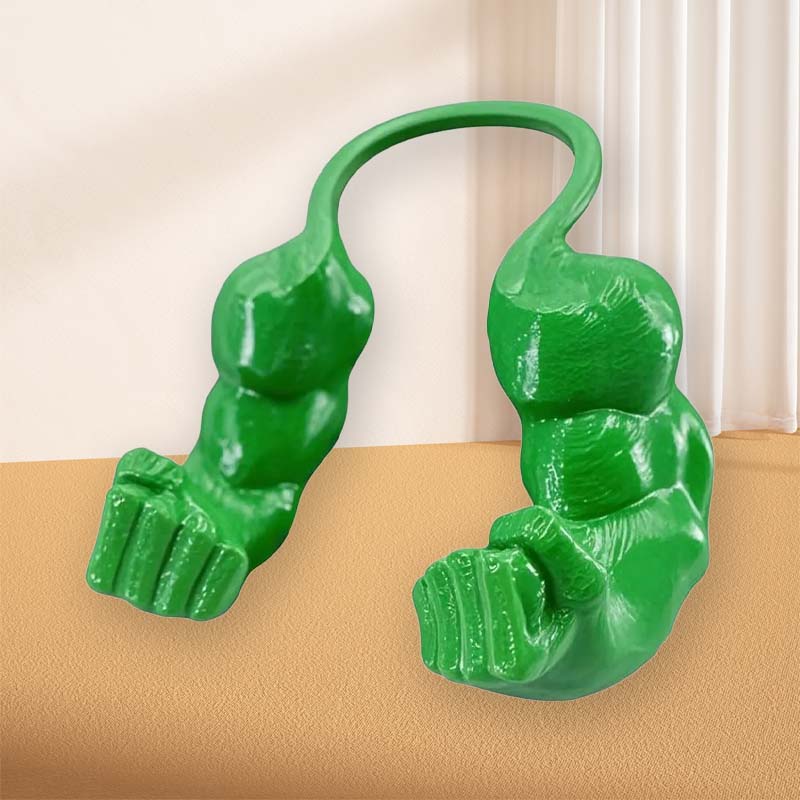 Muscular Hands And Arms With Creative Cat Necklace