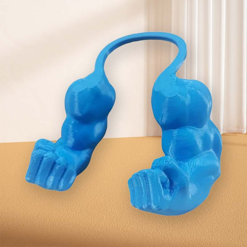 Muscular Hands And Arms With Creative Cat Necklace