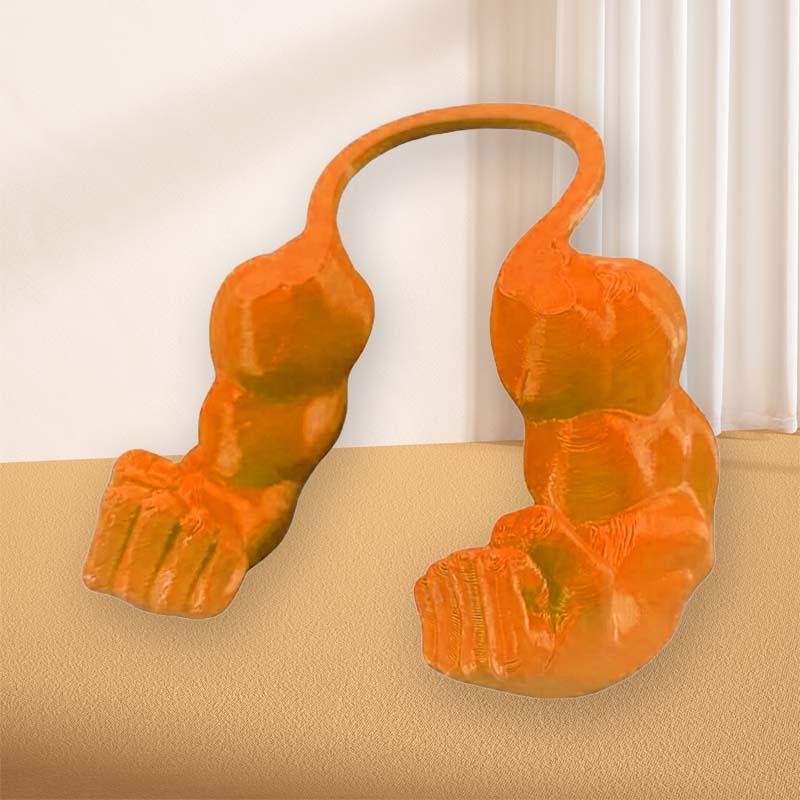 Muscular Hands And Arms With Creative Cat Necklace