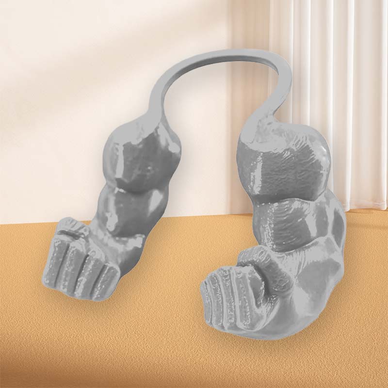 Muscular Hands And Arms With Creative Cat Necklace