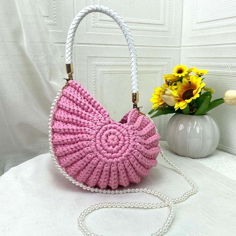 Hand-crocheted Seashell Bag