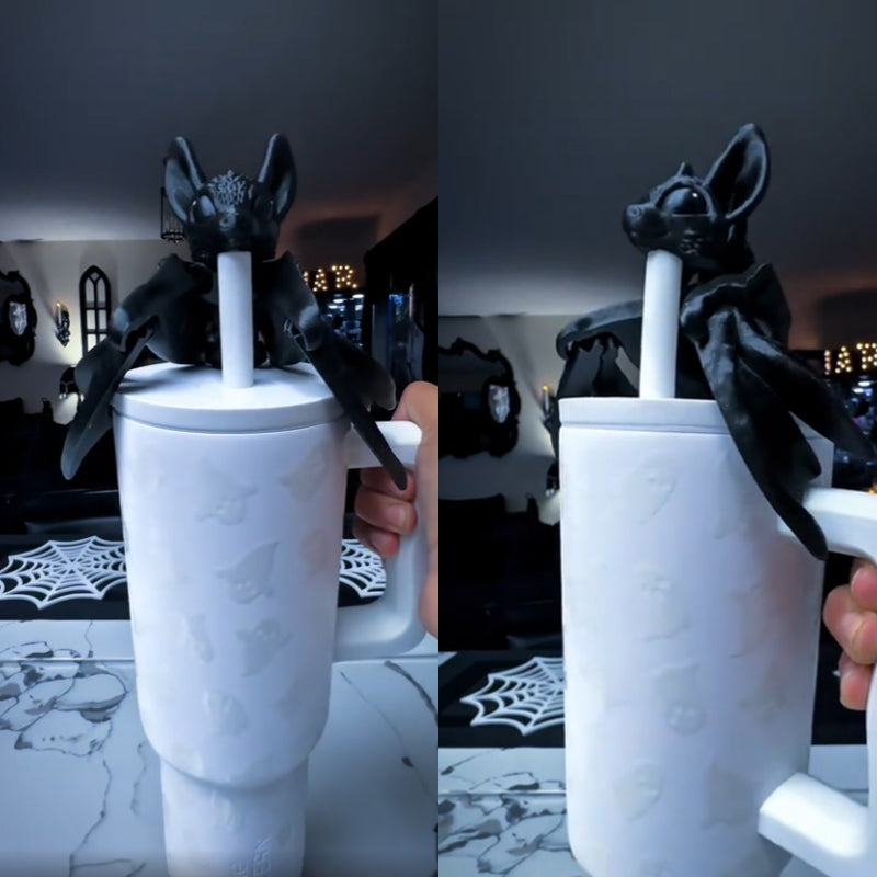 π¦ Spooky-Cute Bat Straw Topper