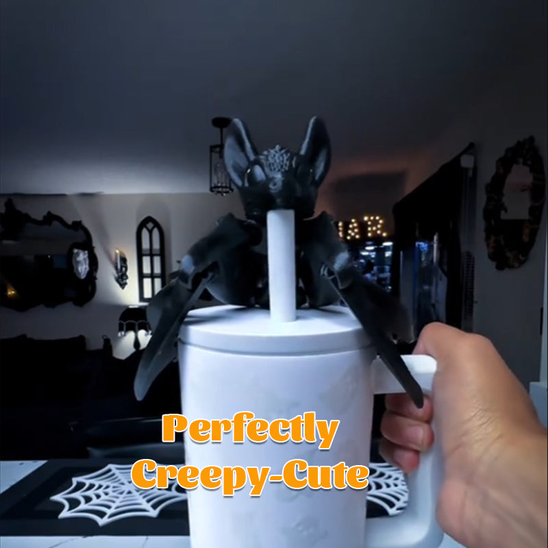 π¦ Spooky-Cute Bat Straw Topper