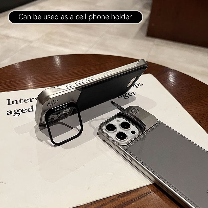 Leather Lens Holder Phone Case