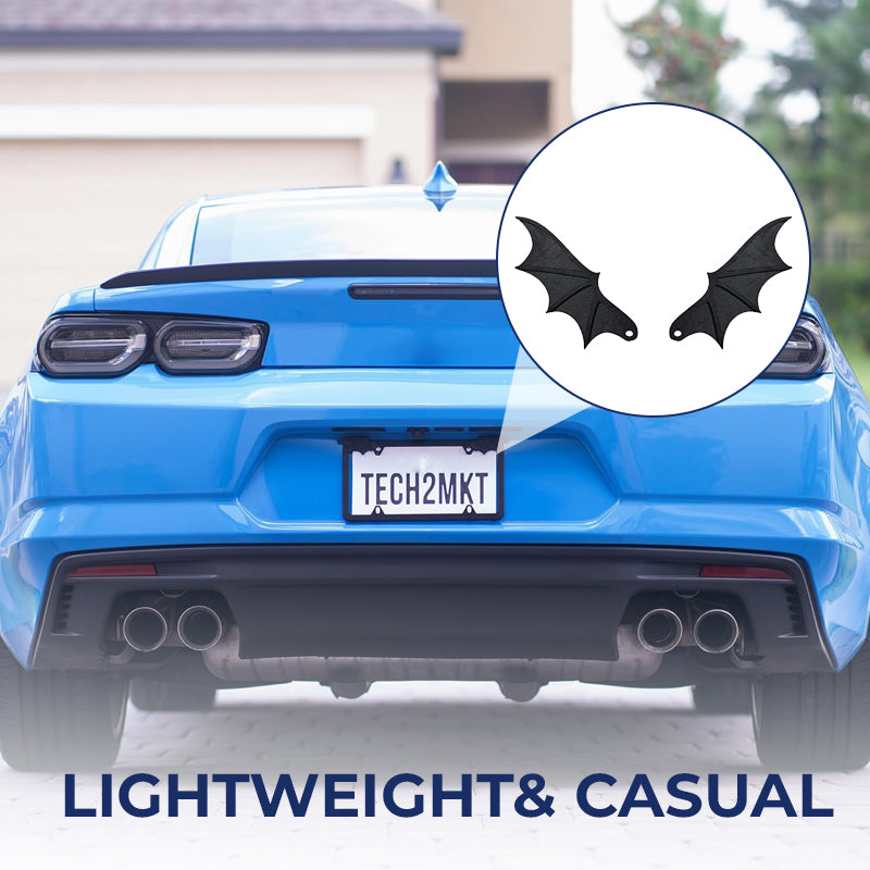 Halloween License Plate Bat Wings Decoration