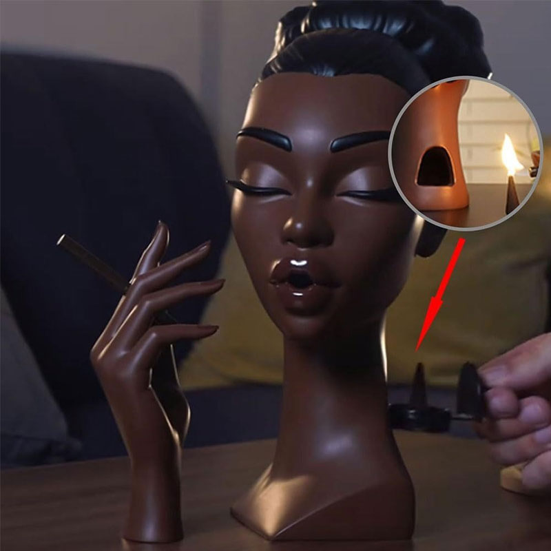 Black Lady Incense Burner Creative Ornaments