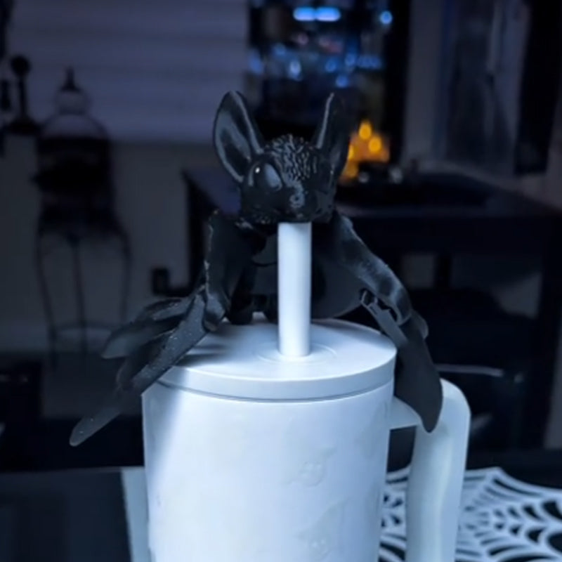 π¦ Spooky-Cute Bat Straw Topper