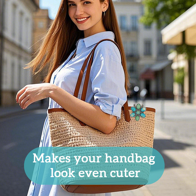 πΌ Turquoise Bloom Bag Clip Key Holder β Find Your Keys with Flair