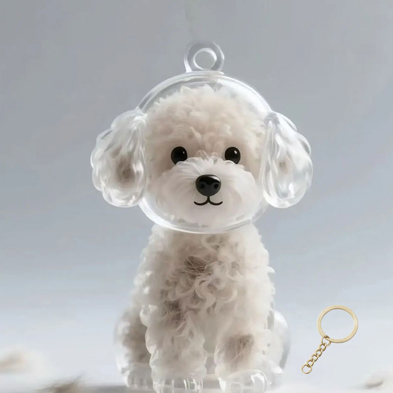 🐶Pet Hair Souvenir Pendant Keychain – Keep the Warmth of Your Companion💖✨