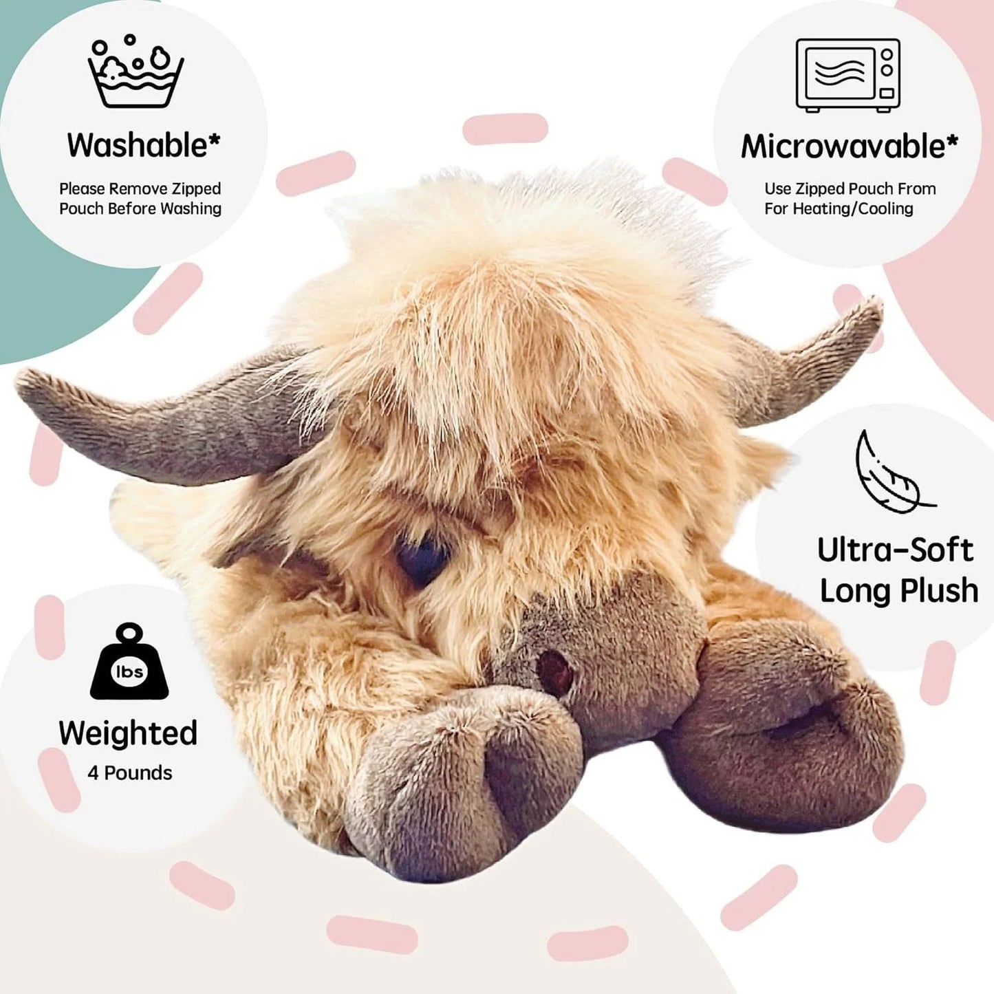 🔥 Last day 49% OFF 🎁Cute plush toy in the shape of a highland cow