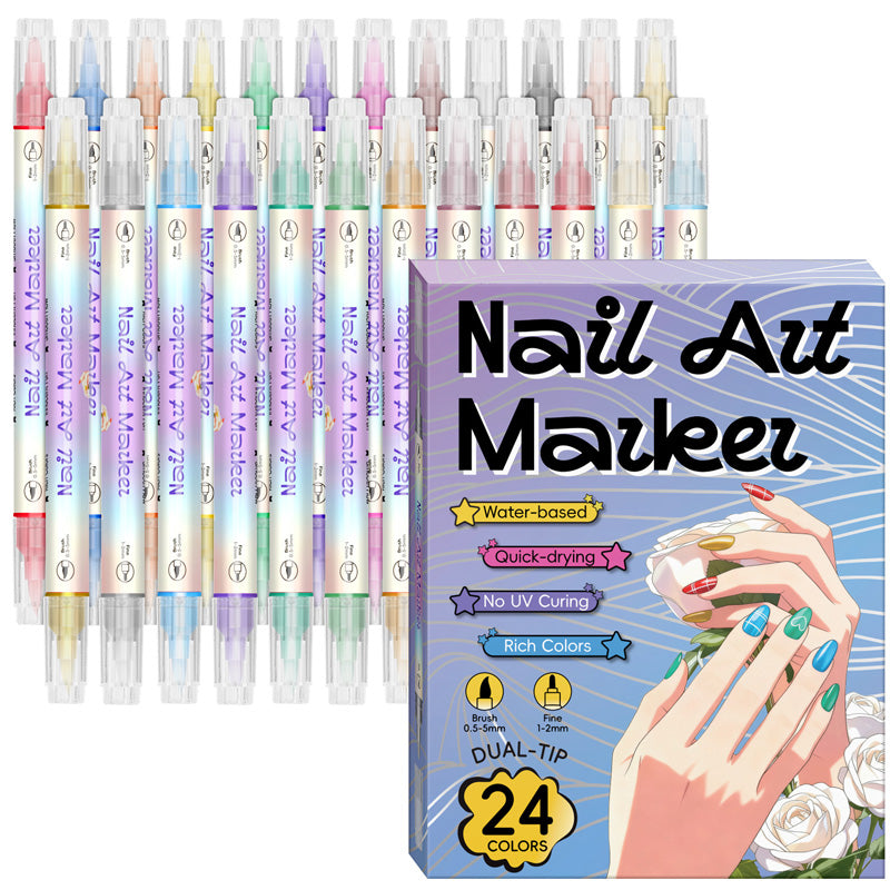 🔥50% off⏰Double‑Headed Nail Art Pen Set