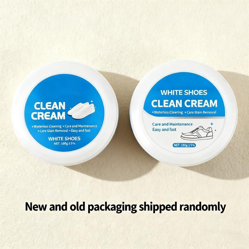 No-Wash Shoe & Leather Cleaner Cream – Stain Remover with Sponge, Works on Sneakers, Leather & Car Interiors