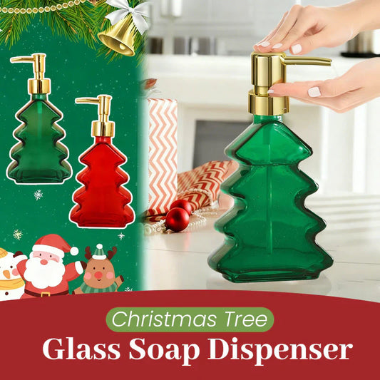 Christmas Tree Glass Soap Dispenser