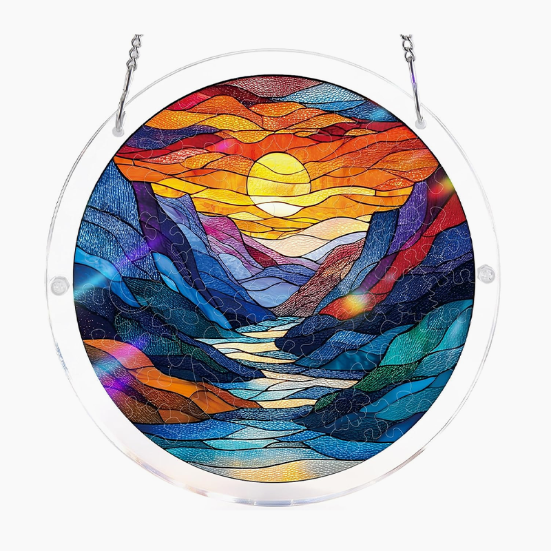Acrylic Jigsaw Puzzle Suncatcher Window Hanging