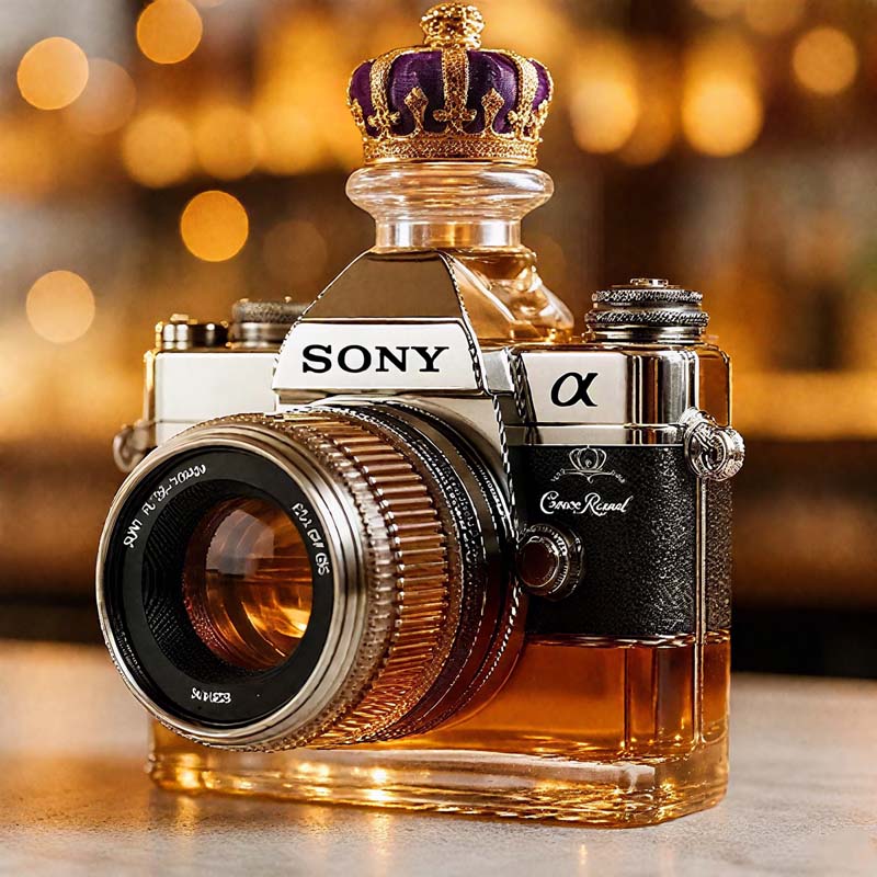 Camera Glass Bottle
