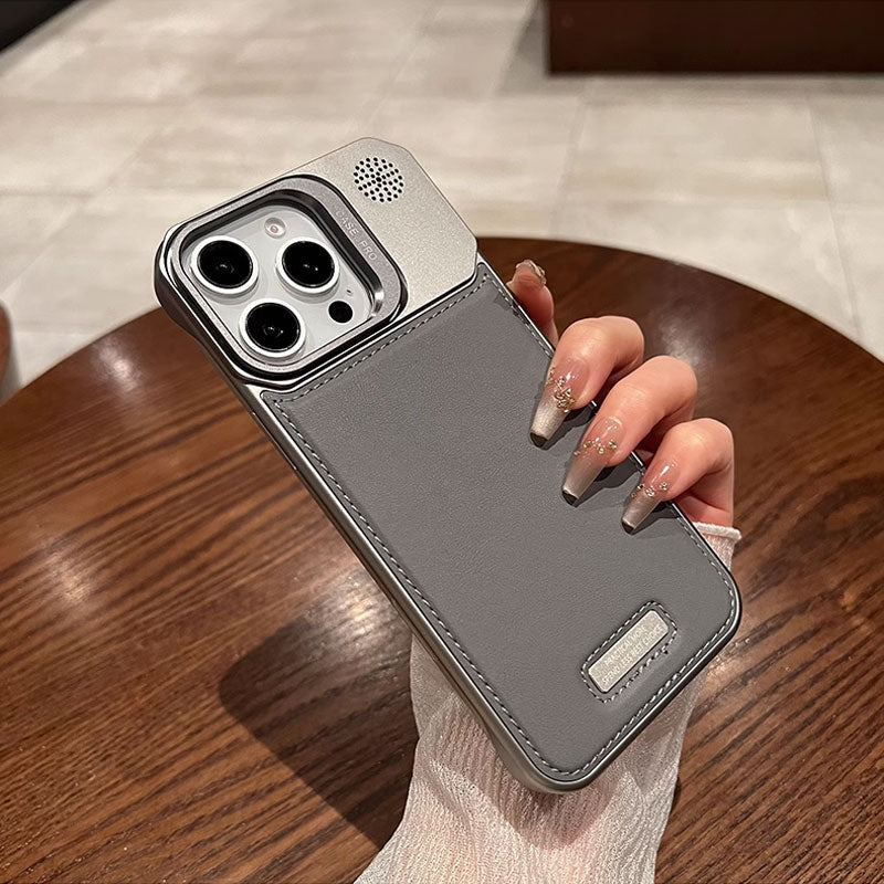 Leather Lens Holder Phone Case