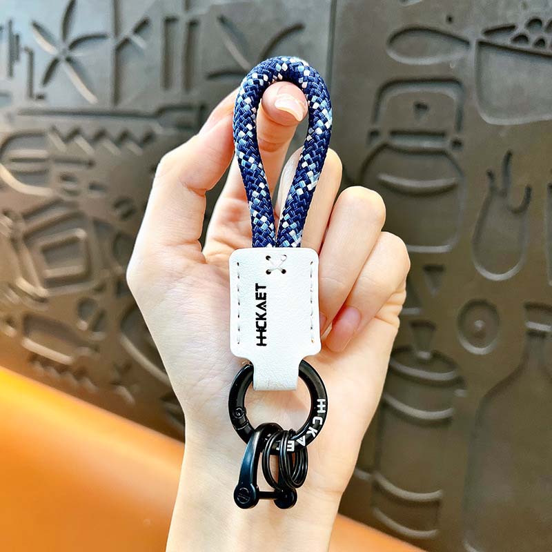Cowhide Handmade Simple Luxury Car Keychain