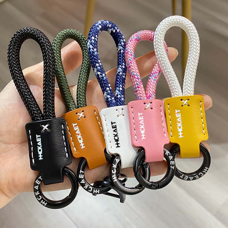 Cowhide Handmade Simple Luxury Car Keychain