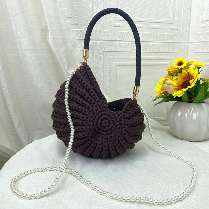Hand-crocheted Seashell Bag