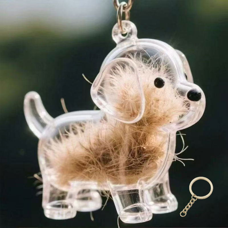 🐶Pet Hair Souvenir Pendant Keychain – Keep the Warmth of Your Companion💖✨