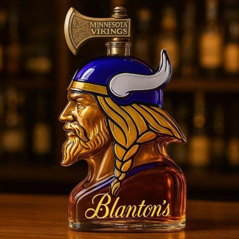 Glass Bottle With Wine In The Shape Of A Human Head