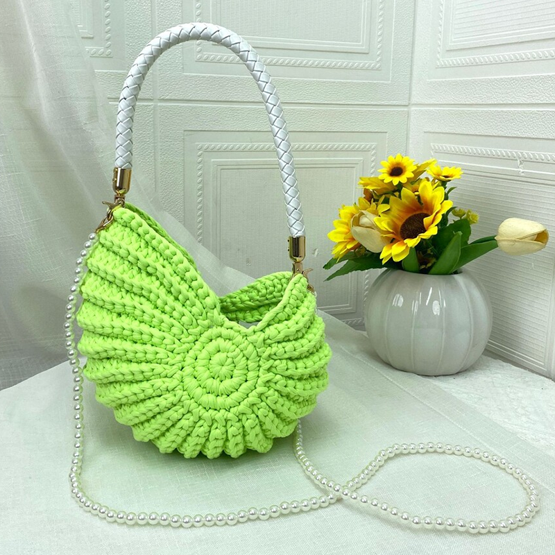Hand-crocheted Seashell Bag