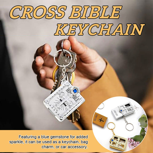 ✨Vintage Bible Cross Pendant Keychain✨