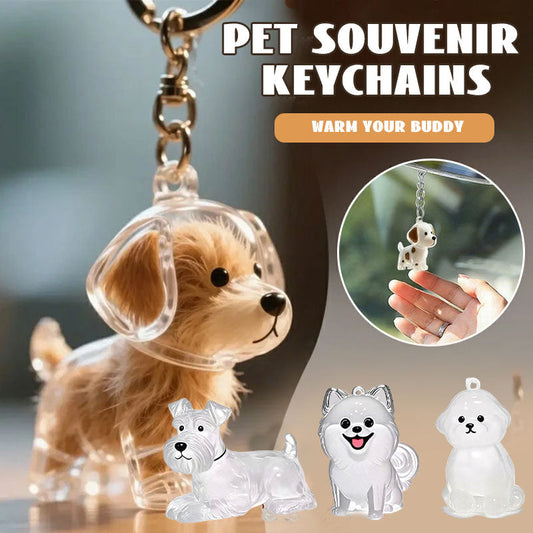 🐶Pet Hair Souvenir Pendant Keychain – Keep the Warmth of Your Companion💖✨