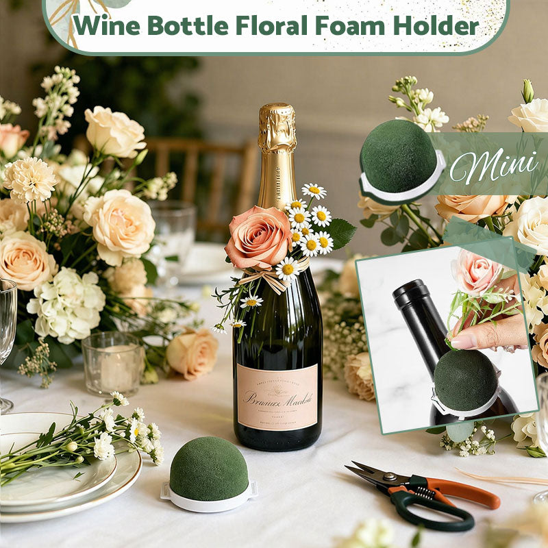 Mini Wine Bottle Floral Foam Holder