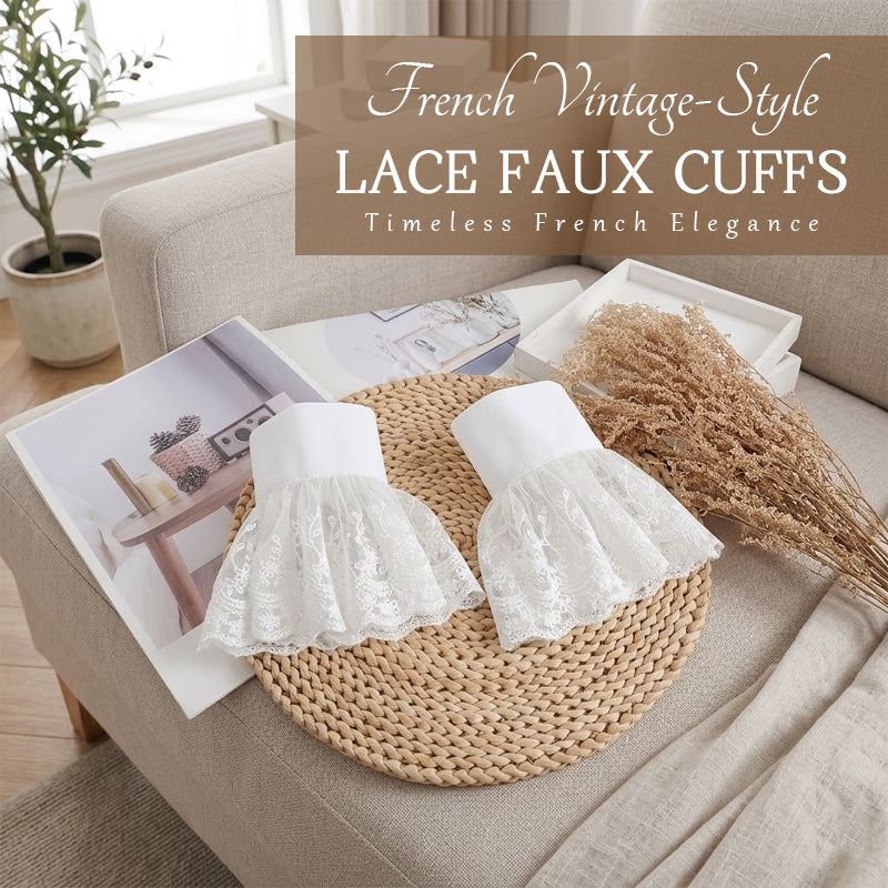 French Vintage-Style Lace Faux Cuffs