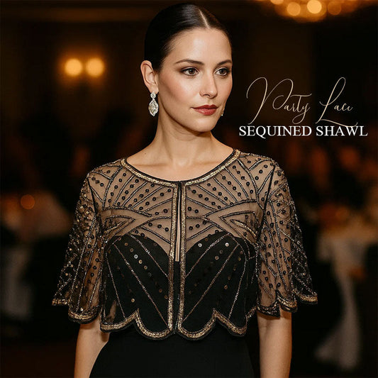 Party Lace Sequined Shawl