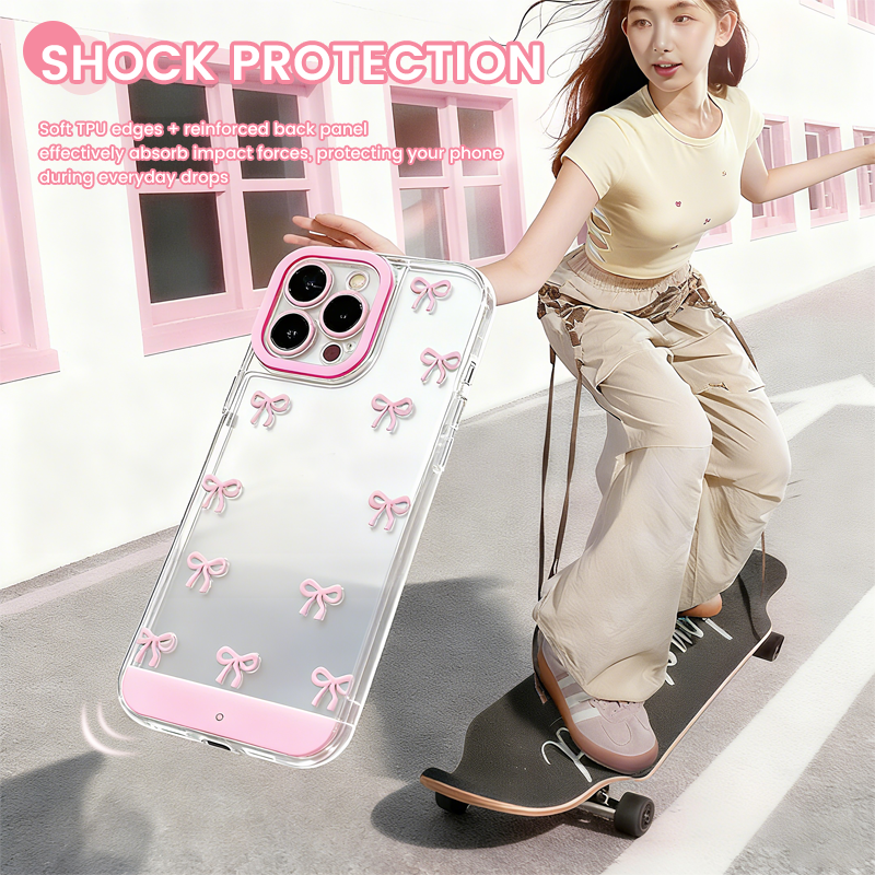 🎀 Light-Up Butterfly Bow Shockproof Phone Case