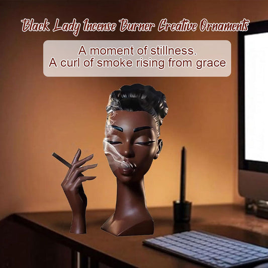 Black Lady Incense Burner Creative Ornaments