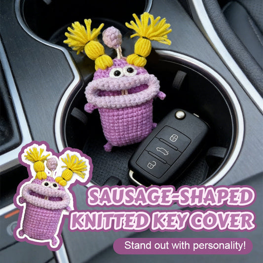 Sausage-Shaped Knitted Key Cover