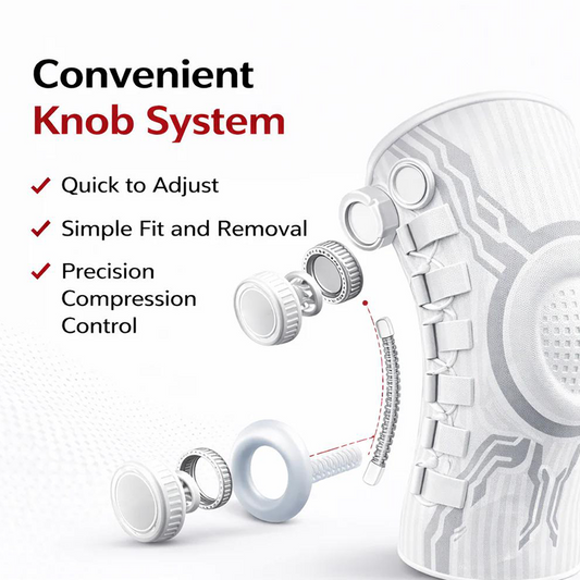 Adjustable Compression Knee Support – Knob Design + Patella