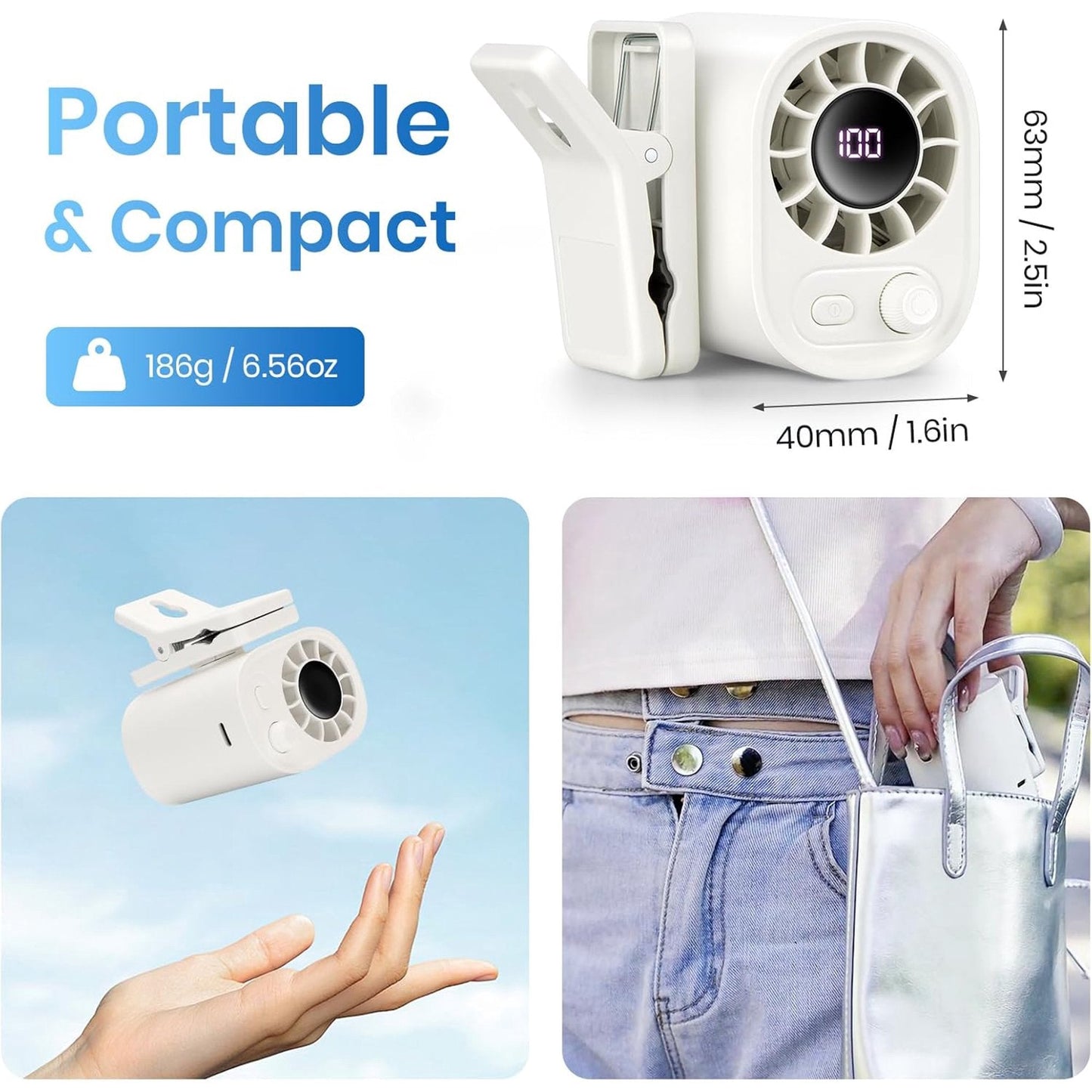 🔥✨USB Rechargeable Powerful Cooling Fan,Best gifts