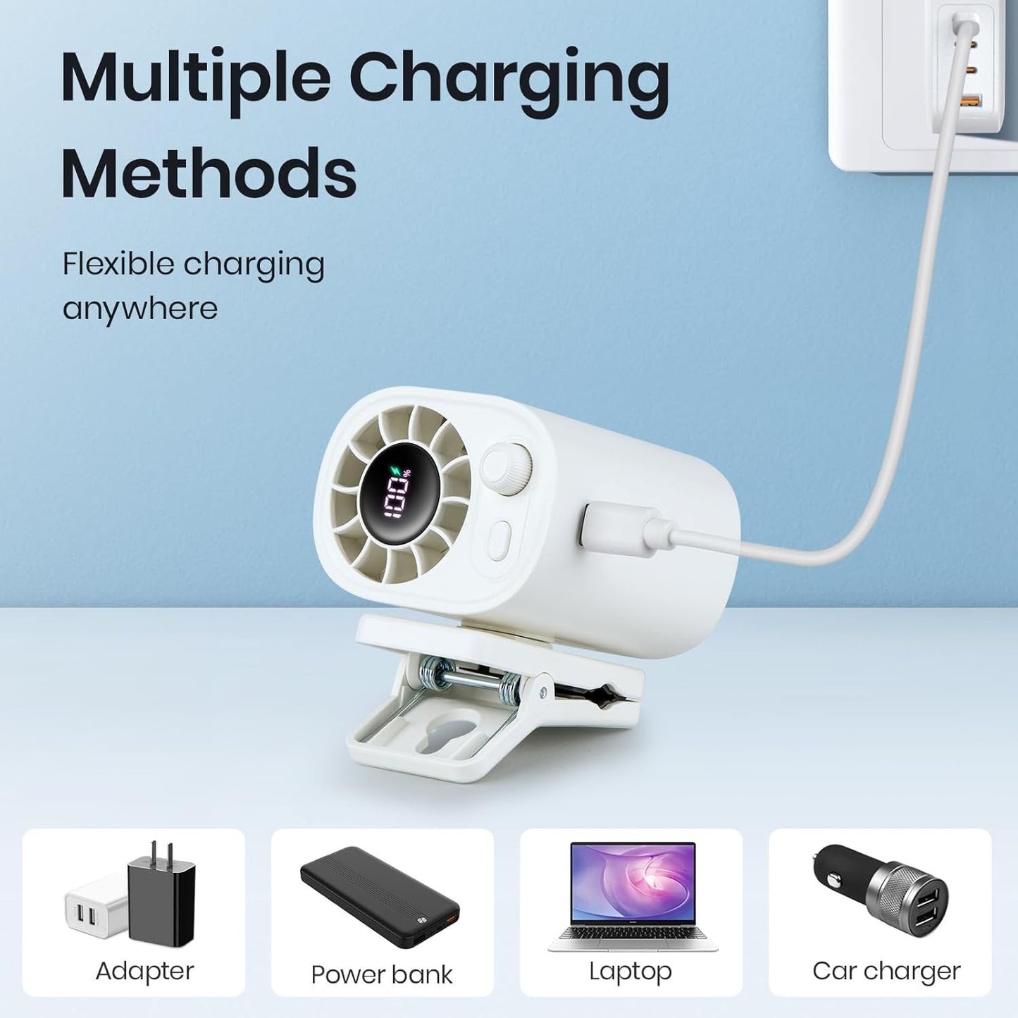 🔥✨USB Rechargeable Powerful Cooling Fan,Best gifts