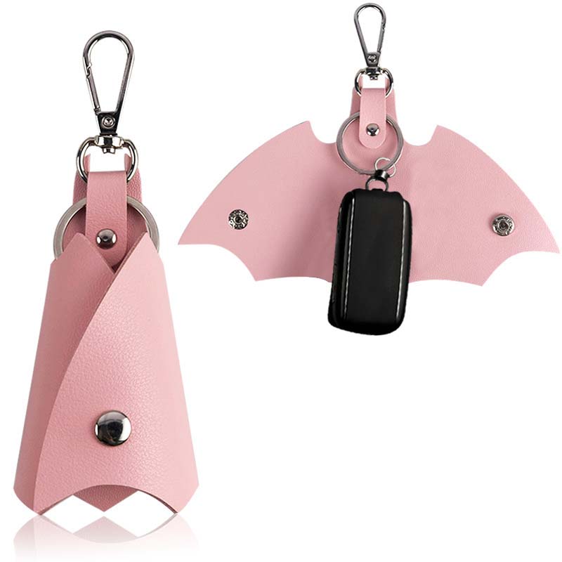 Leather Bat Keychain