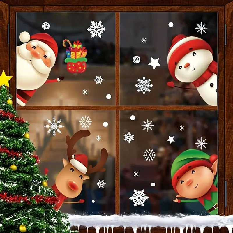 Festive Christmas Window Clings