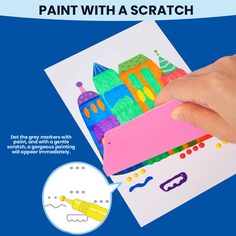 🎨 Rainbow Dotted Scratch-Off Paper Set ✨