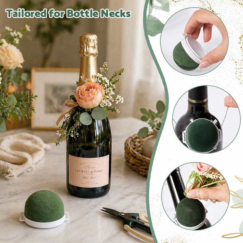 Mini Wine Bottle Floral Foam Holder