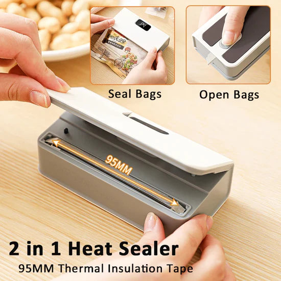 FreshSnap: 2-in-1 Mini Heat Sealer & Cutter