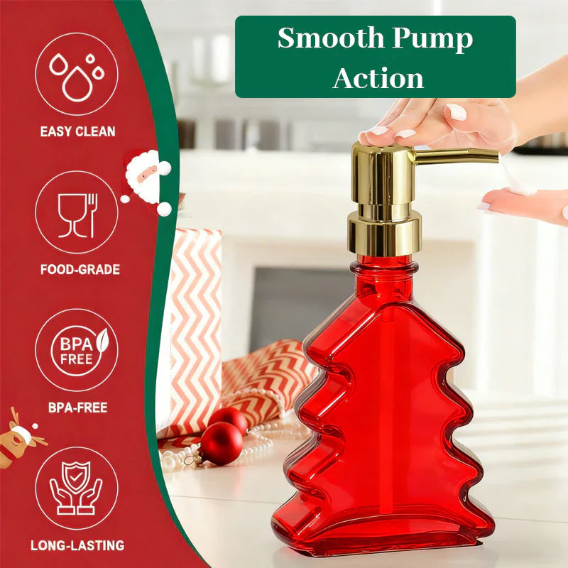 Christmas Tree Glass Soap Dispenser