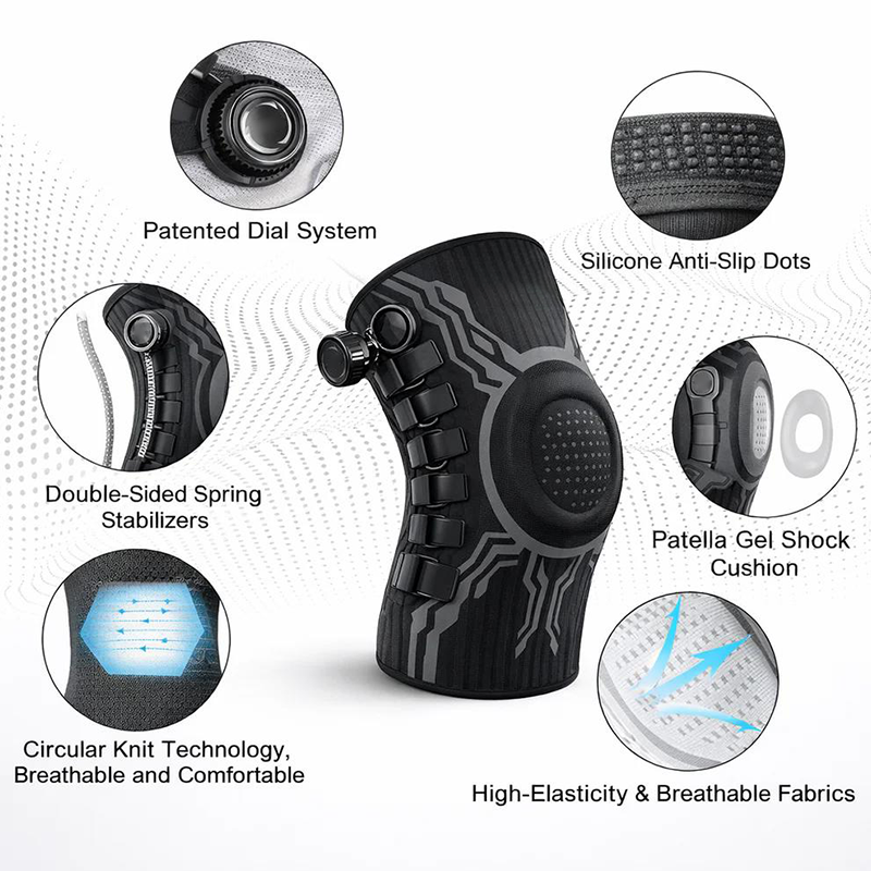 Adjustable Compression Knee Support – Knob Design + Patella