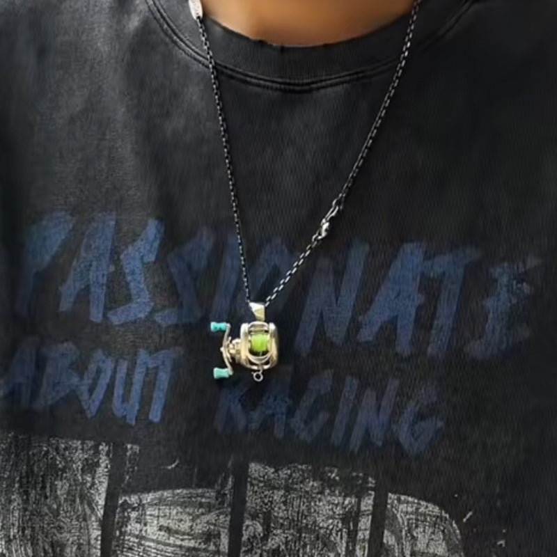🎣 Mini Fishing Reel Necklace · Take Your Passion Everywhere 🎣
