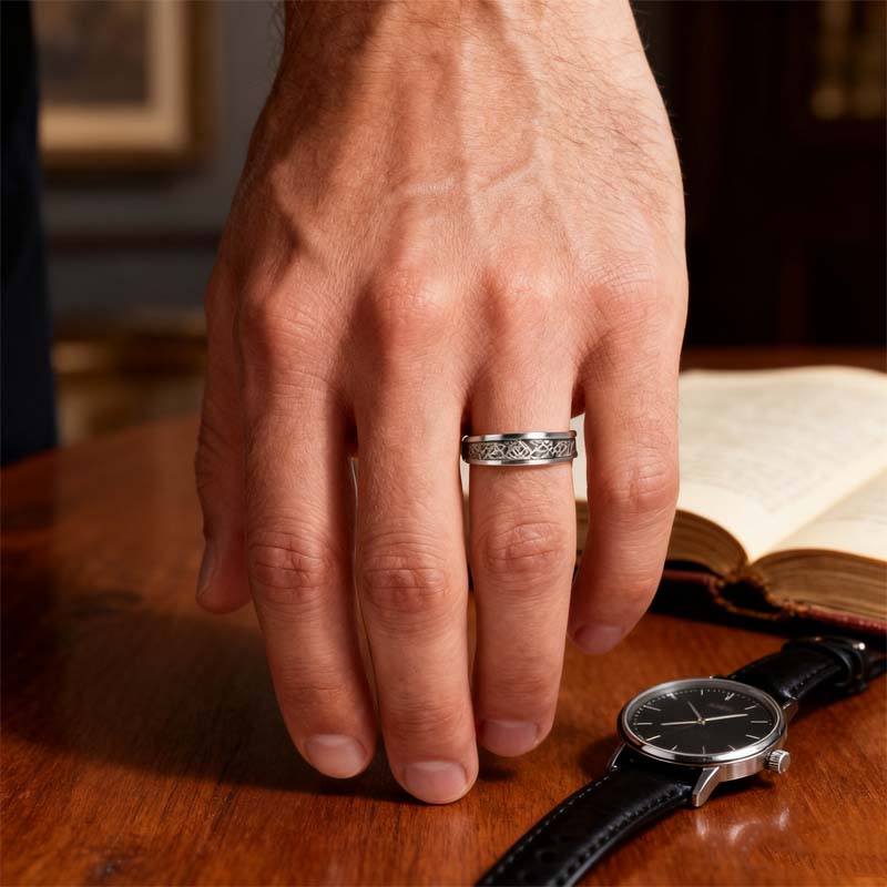 ✨Dragon Pattern Titanium Steel Ring｜A Symbol of Texture and Power✨