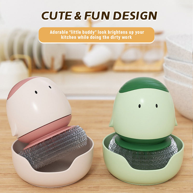 🍳 Cute Automatic Press Pot Brush