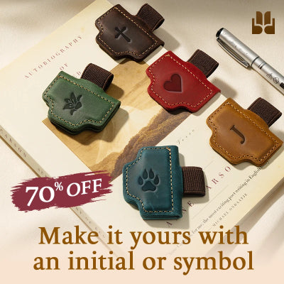 Personalized Magnetic Leather Pen Holder Bookmark