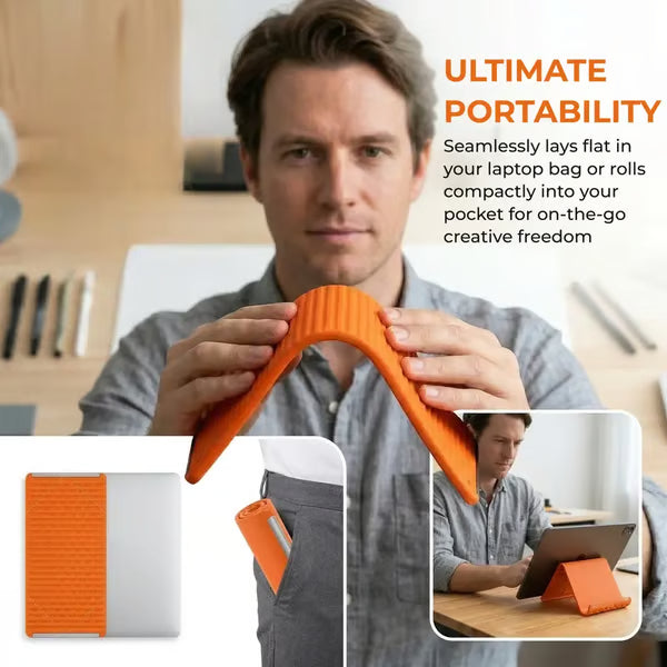 💻📱Flexible Silicone Phone Stand with Aluminum