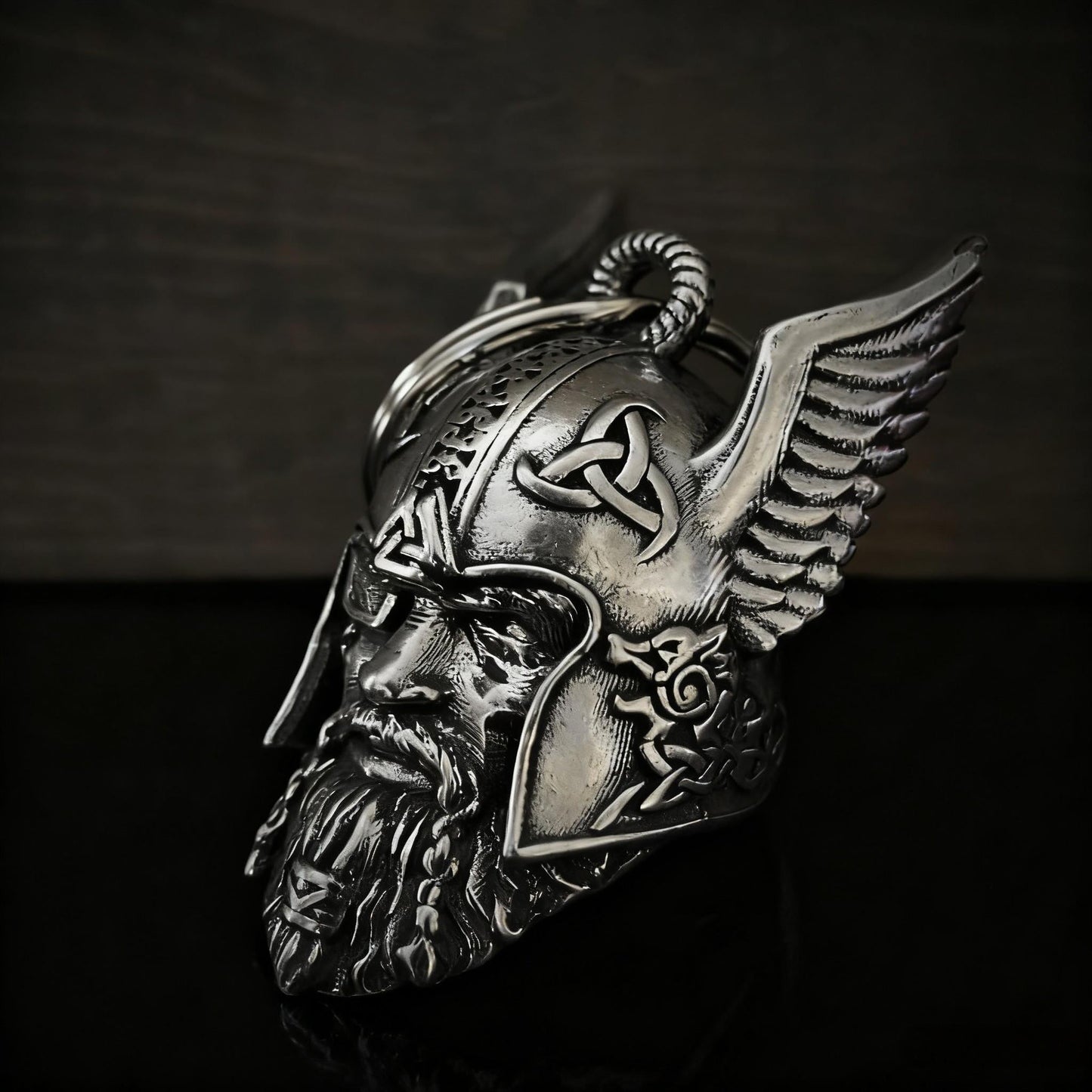 🛡️ Odin’s Viking Talisman Keychain Protection Charm 🔔